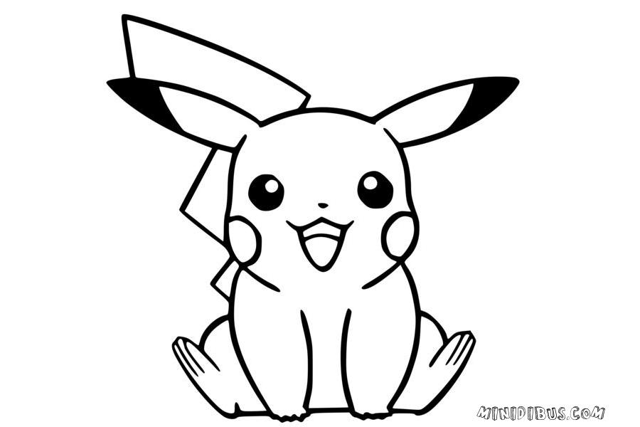 ▷ Dibujos de Pikachu Kawaii para colorear, descargar e imprimir
