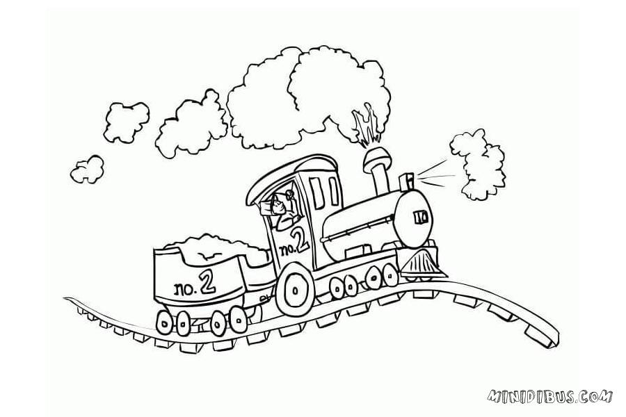 ▷ Geniales dibujos de trenes para colorear | MINIDIBUS